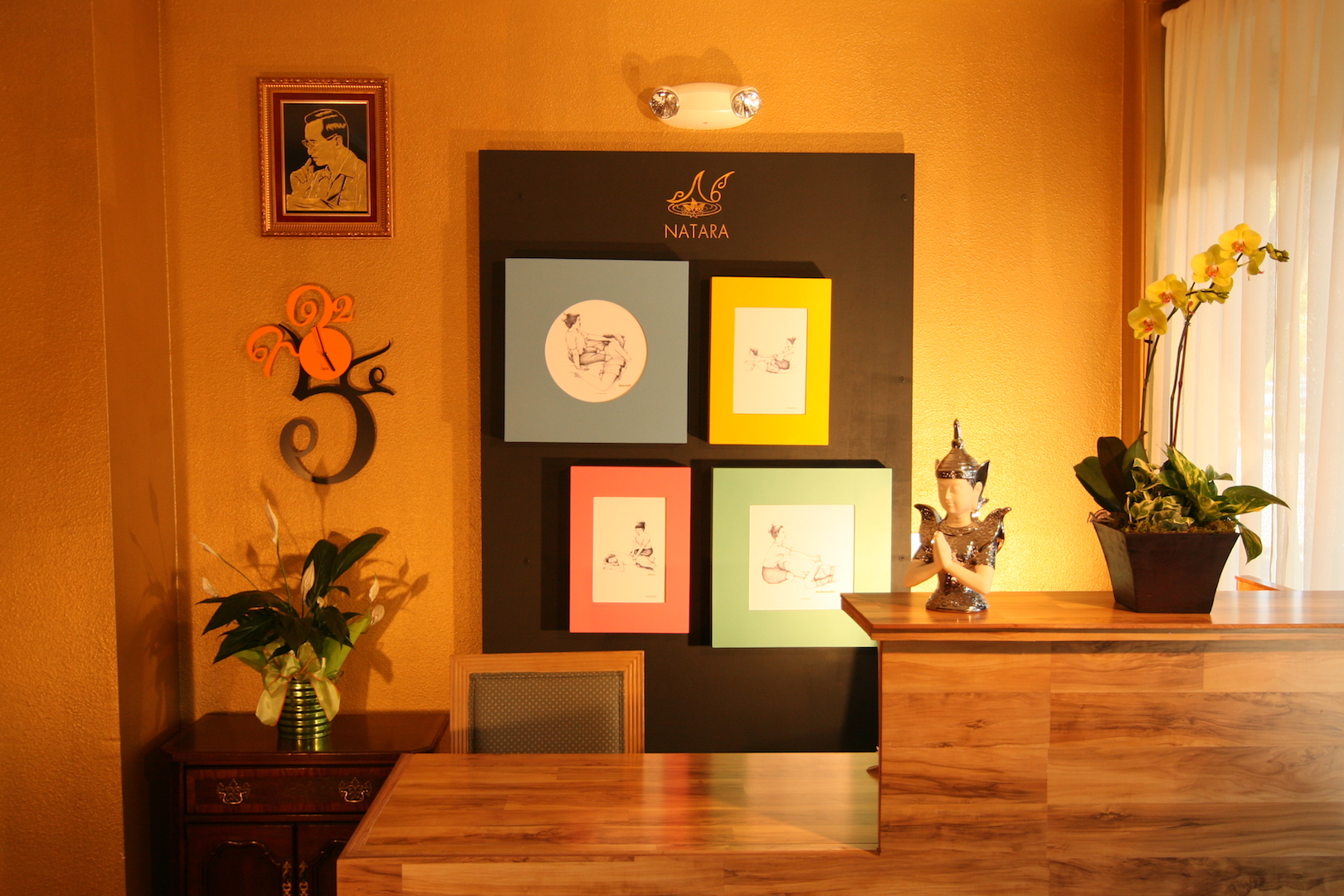 Natara Thai Massage reception counter